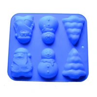silicone cake mould diy christmas tree snowman cookie mousse dessert cake decorating tools ice lattice mould