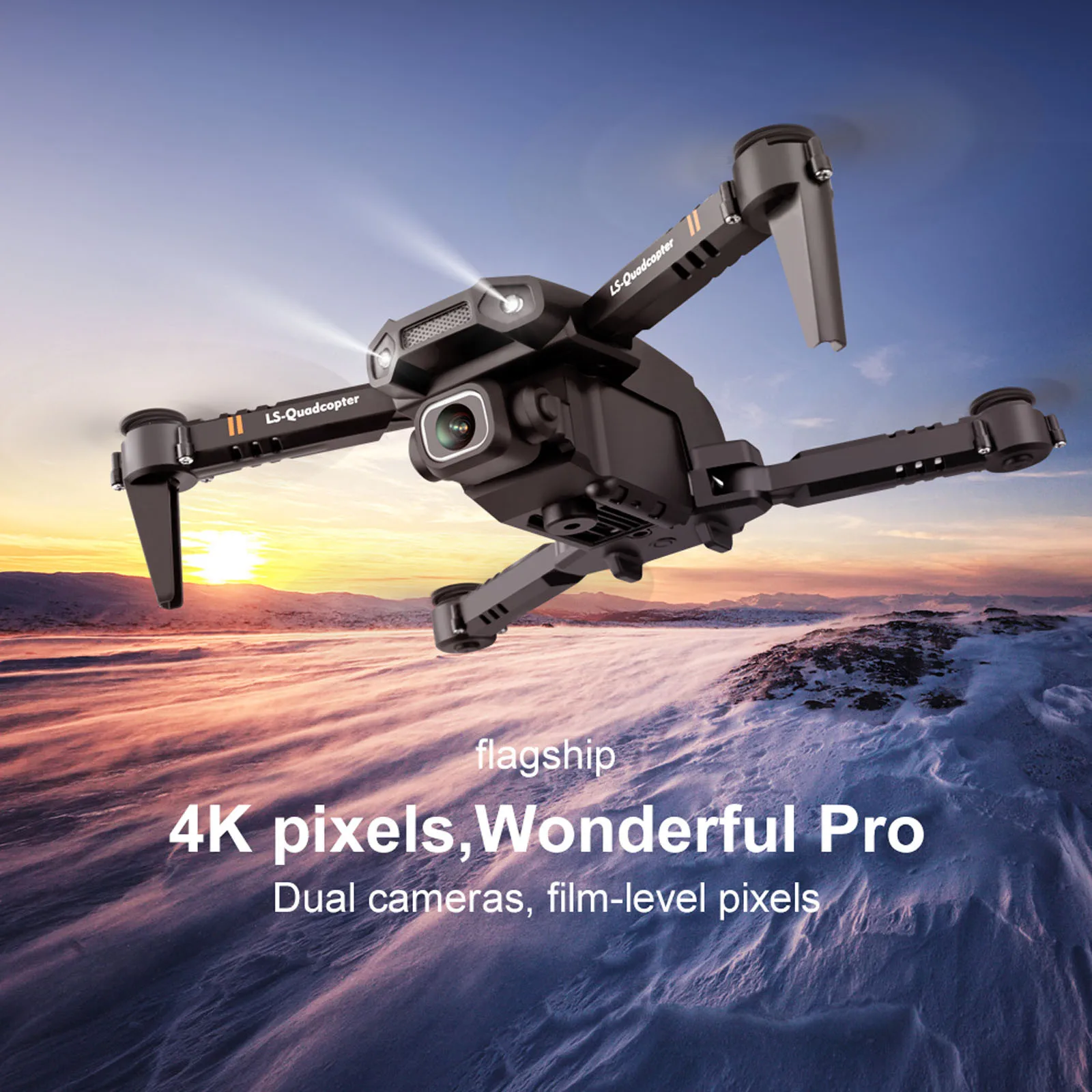 

LS-XT6 Mini WiFi FPV с камерой 4K HD, режим удержания высоты, складной Дрон, четырехосевой летательный аппарат, Радиоуправляемый вертолет с камерой