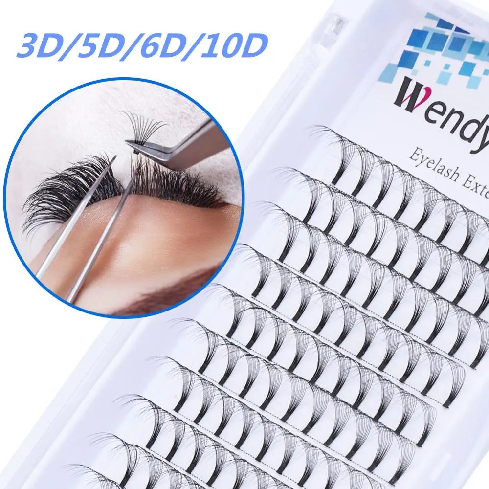 Premade Fans Lashes 3D 10d длинные/короткие Стволовые русские объемные вентиляторы C/D Curl