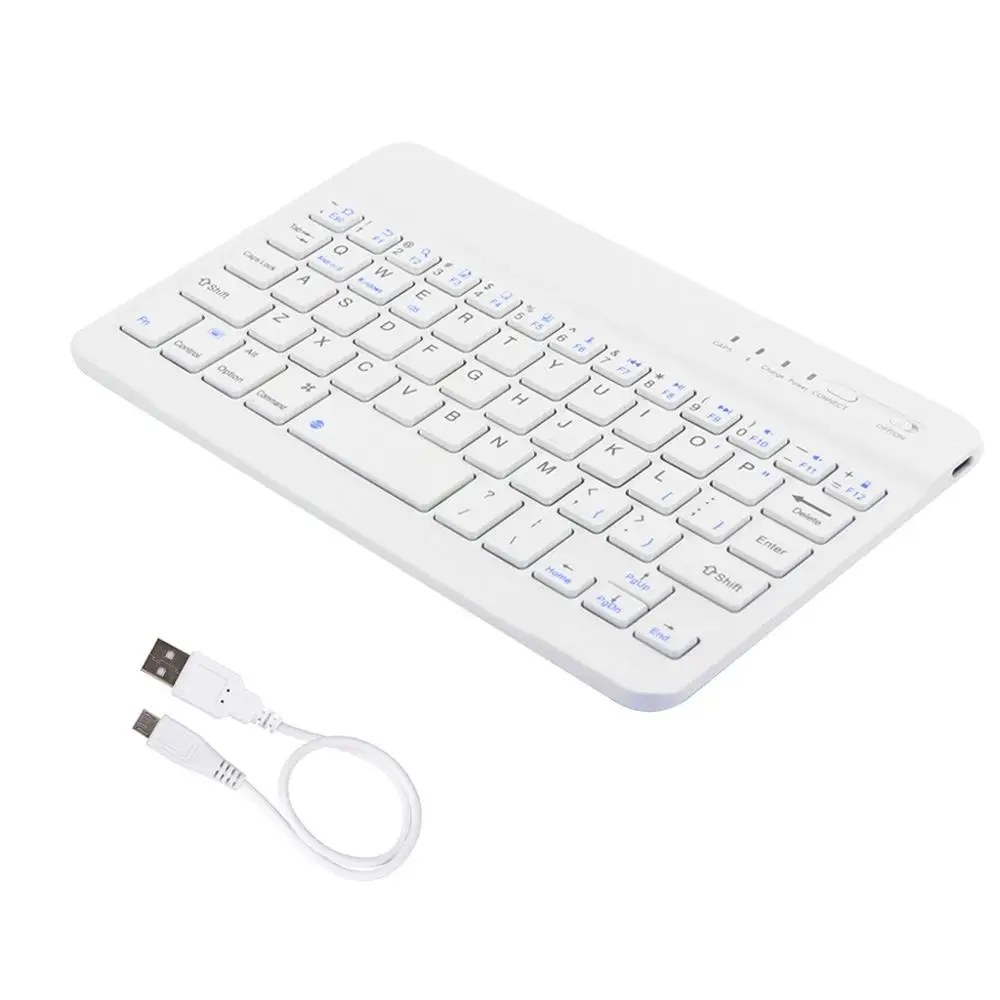 Тонкая беспроводная Bluetooth клавиатура для iMac iPad Android телефон ноутбук планшетный ПК