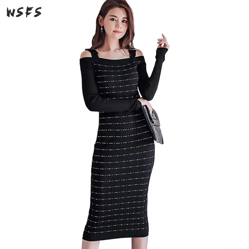 Женское трикотажное платье карандаш с вырезом лодочкой|Женские платья| |