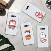 doraemon phone case transparent for samsung galaxy a71 a21s s8 s9 s10 plus note 20 ultra