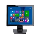 Горячая Распродажа 1024*768 15 дюймов 4 провода резистивныйемкостный POS Lcd настольный сенсорный экран монитор с USBVGAHDMIAVBNC и динамиками