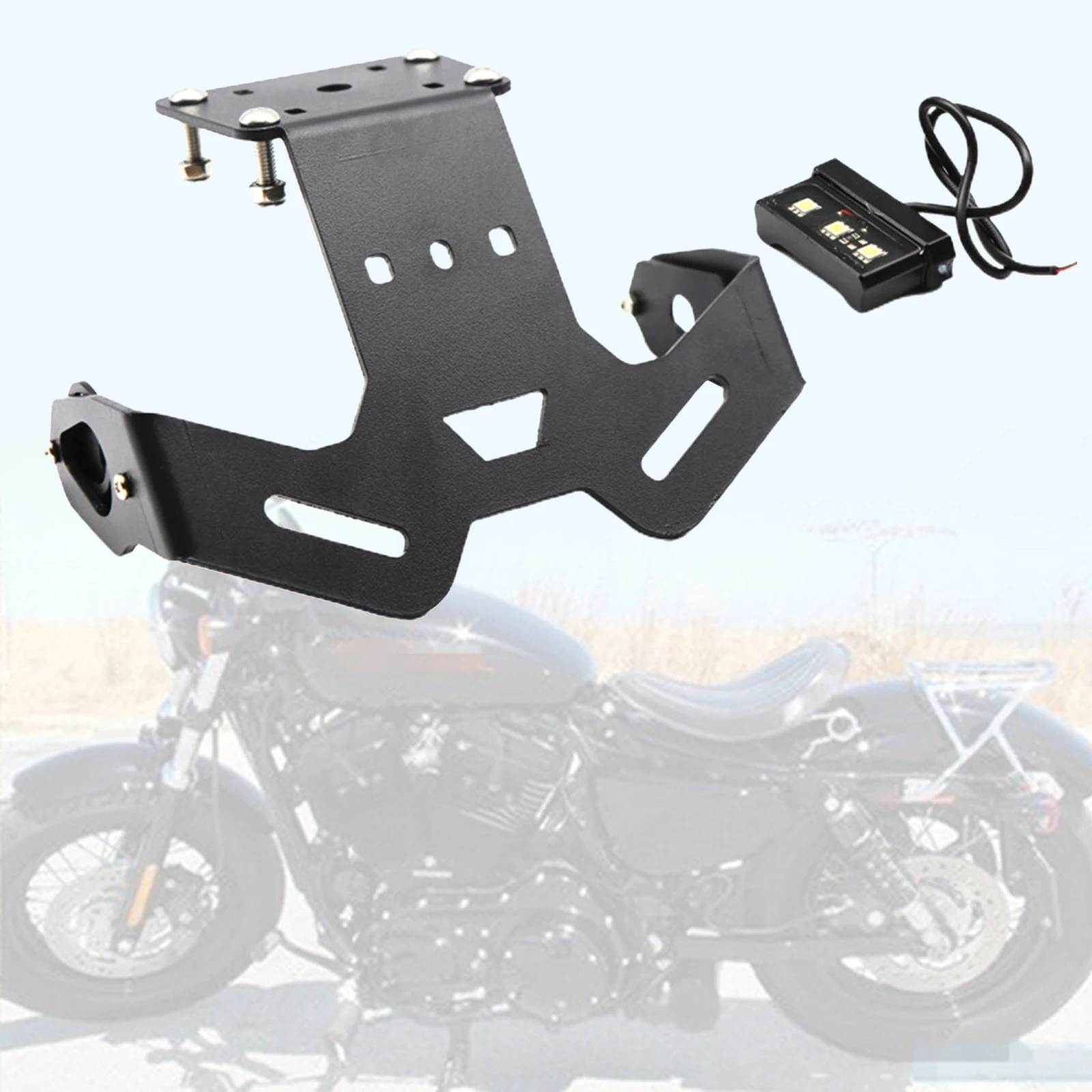 

LED License Plate Light Holder Frame Black-Finish Waterproof License Tag Lights for Yamaha MT-15 2019-2020 Motorcycles