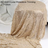 new aluminum glass rhinestone trimming kc gold base crystal rhinestone sheet trim sew on glass rhinestone mesh for colthing