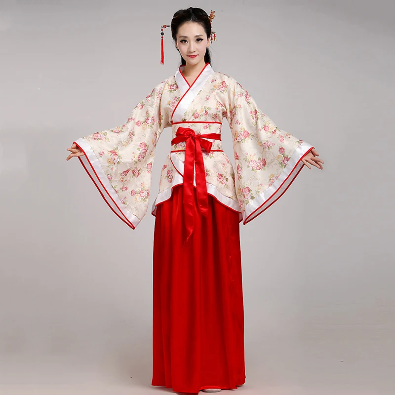 Color 2 Древнее платье Hanfu Tangsuit традиционная китайская одежда династия элегантный стиль принцессы народный танцевальный костюм праздничная одежда - Цвет: Color 2