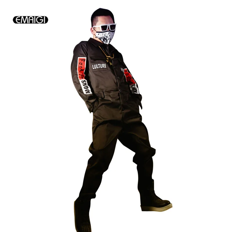 Комбинезон мужской с длинным рукавом уличная одежда в стиле хип хоп модные