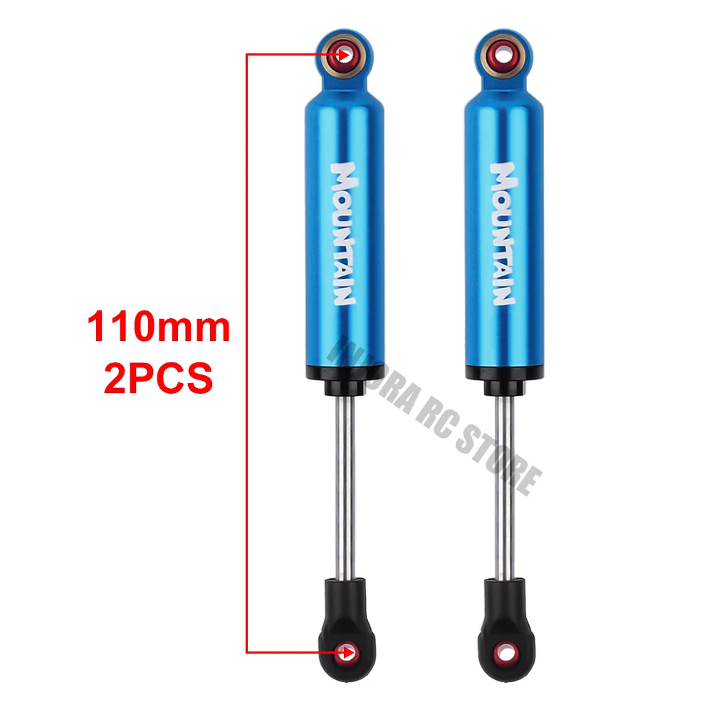 2PCS 110mm Blue 2 шт. металлический амортизатор встроенный Весна 90/100/110/120 мм для 1/10 RC Рок Гусеничный и грузовик осевой SCX10 TRX-4 D90 RC Запчасти - Цвет: 2PCS 110mm Blue