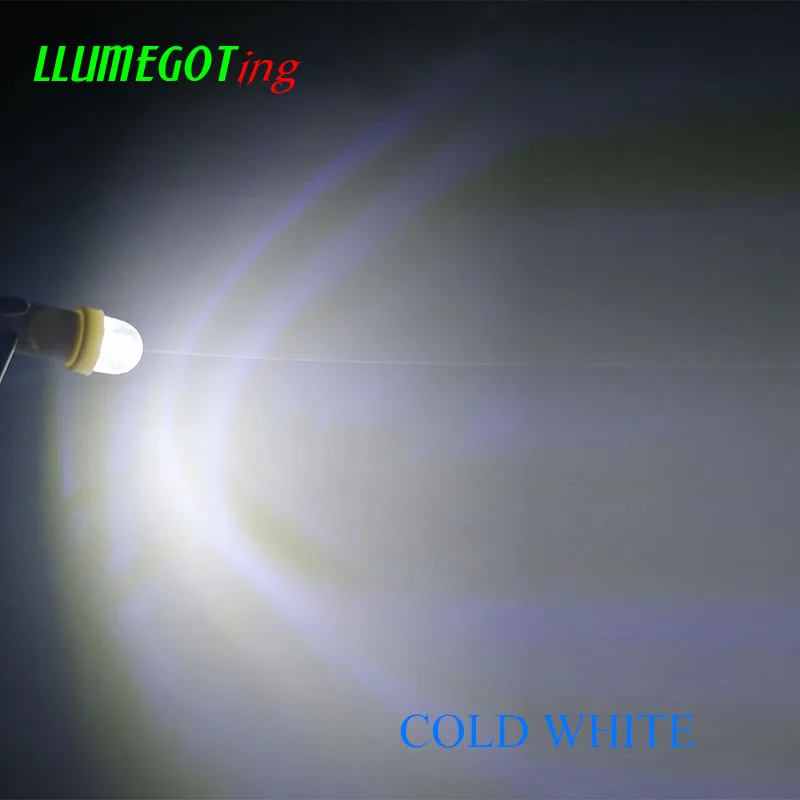 COLD WHITE 50 шт. BA9S T4W#44#47 Круглый прозрачный купол 2x 5630SMD различные цвета без полярности AC DC 6 в 6,3 В Bally пинбол игровая машина светодиодные лампы - Испускаемый цвет: COLD WHITE