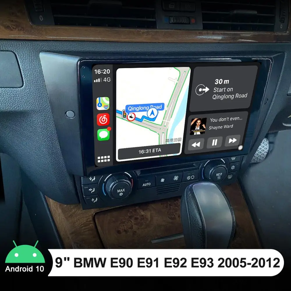 

Android car radio 1 din 4GB RAM 64GB ROM 1280*720 9" IPS support SWC/4G/Carplay/Android auto for BMW E90 E91 E92 E93 2005-2012