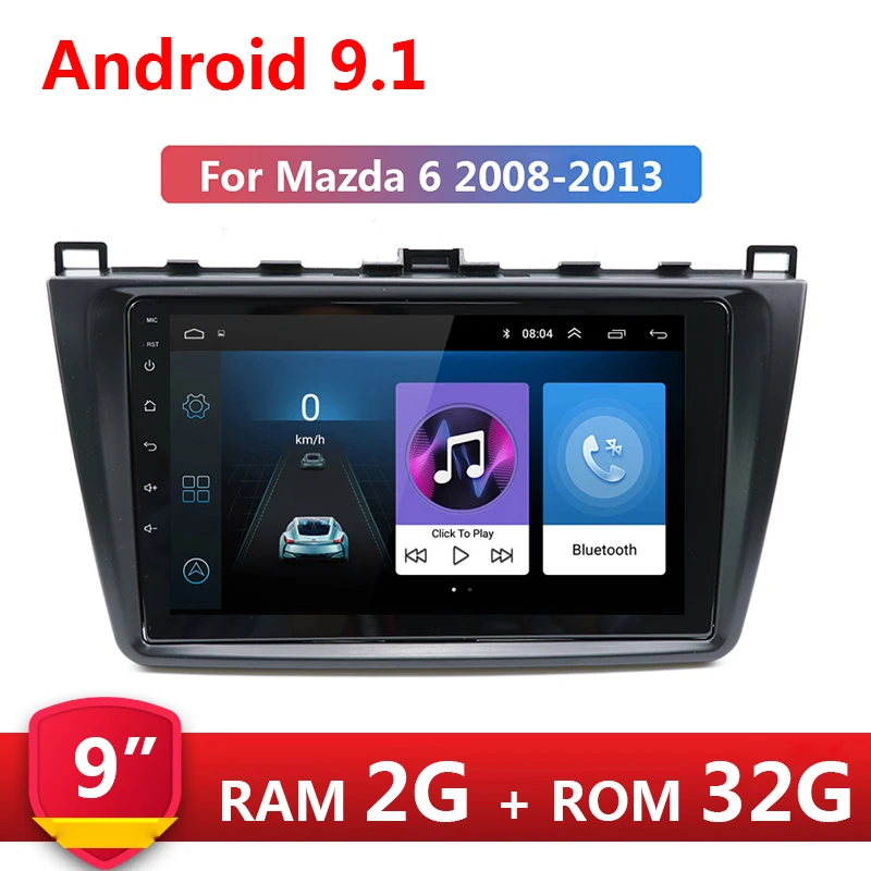 2G + 32G 2 din Android 9 1 автомобильное радио для Mazda 6 Rui wing 2008 2009 2010 2011 2012 2013 Wifi GPS Радио Аудио