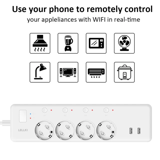 Zigbee Power Strip Energy Monitoring Wifi Smart Usb Socket 220V Eu Korea Plug Tuya Smart Life Home Alexa Google Yandex Station 5