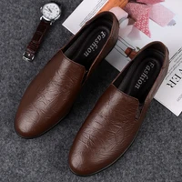 new mens leather shoes genuine loafers men business flats shoes high quality pointed toe slip on shoes male fashion office shoes