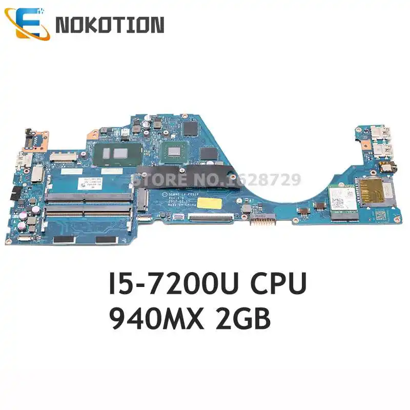 

NOKOTION DCM40 LA-F031P 930577-601 930577-001 для HP 14-BF 14-BF058TX материнская плата для ноутбука 940MX 2 Гб I5-7200U ЦП