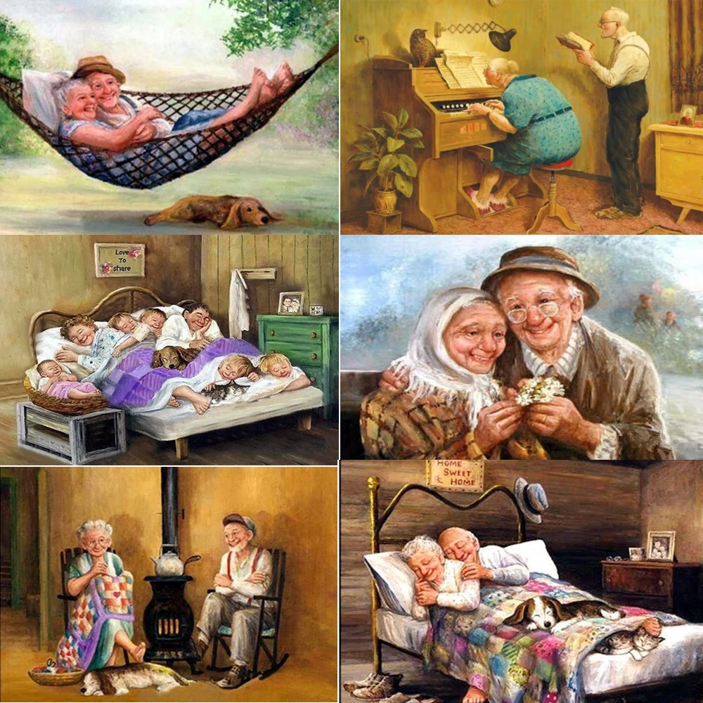 

5d Diy Diamond Painting Character Square Round Diamond Inlaid Mosaic Diamond Painting Cross Stitch Home Decoration Painting