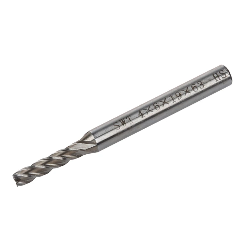 

4mm x 6mm Straight Shank 4 Flutes End Mills Milling Cutter