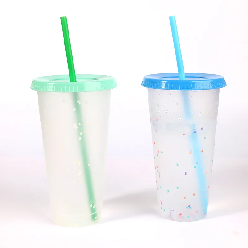 Transparent Color-changing Cup PP Plastic Temperature-sensitive Water When Cold Becomes Five-color Star | Дом и сад