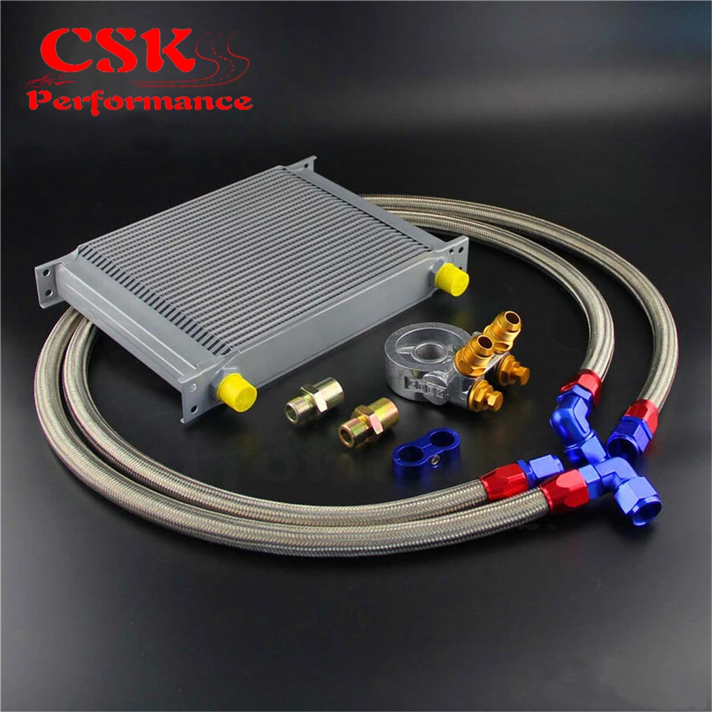 Новый 30 рядный масляный радиатор двигателя с термостатом 80 градусов + комплект