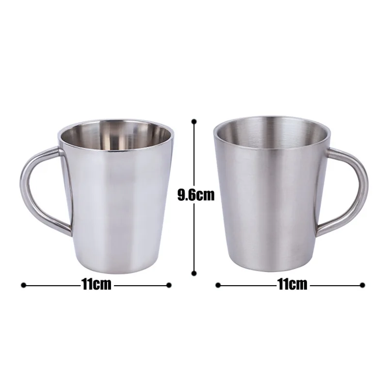 

Double-layer Cup 304 Stainless Steel With Hand Putting Beer Mug Heat Insulation Household Coffee Mug Anti-falling Cup Soil Gold
