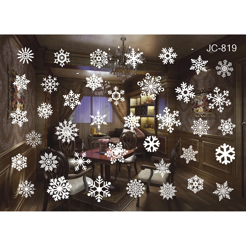 Рождественское украшение для ресторана и торгового центра Съемные Наклейки на