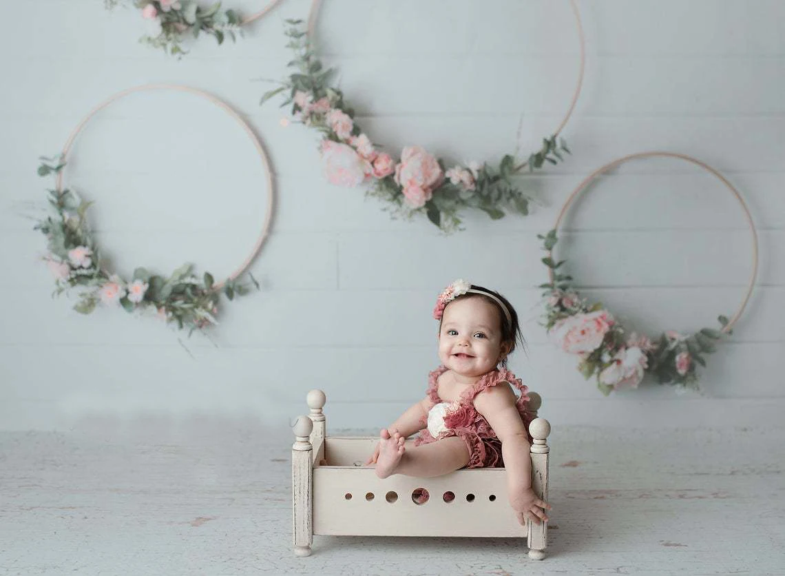 Newborn Photography Props Wood Hand-woven Basket Bed Crib Posing Furniture | Мать и ребенок