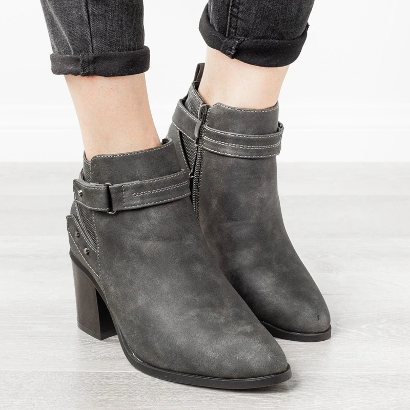 SFIT/Новинка 2019 года женские ботинки Модные осенние замшевые кожаные женская обувь