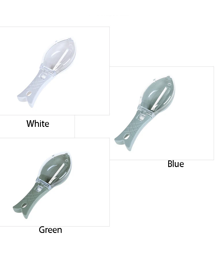 

Fish Scaler Brush With Lid Easily Remove Fish Scales-Unique Handle Design Fast Remove Fish Skin Graters Cleaning Peeler Scraper