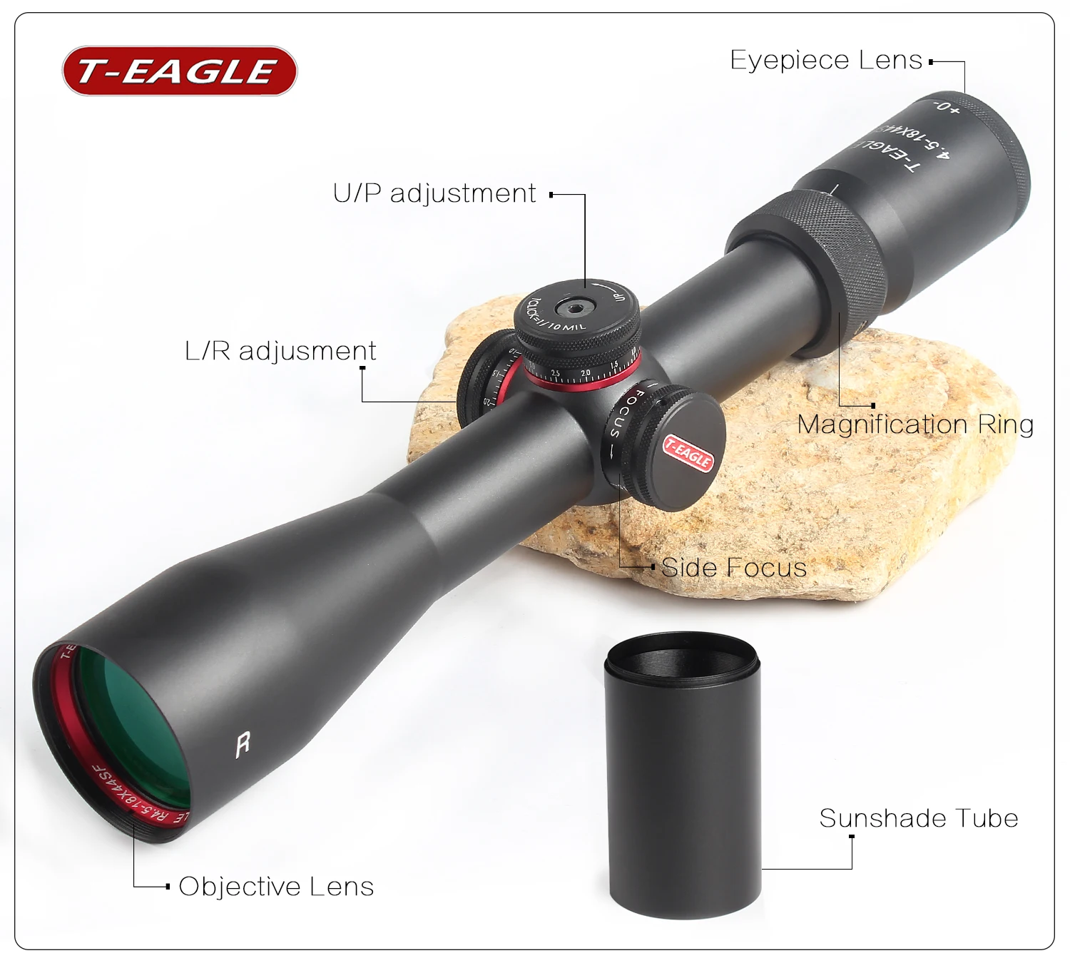 T-EAGLE 4,5X18X44 SF охотничий прицел тактический оптический прицел полный размер Mil-Dot не тепловизор проволока сетка охотничья оптика