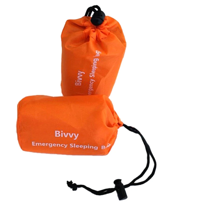2-Pack аварийный спальный мешок термальное водонепроницаемое одеяло для выживания