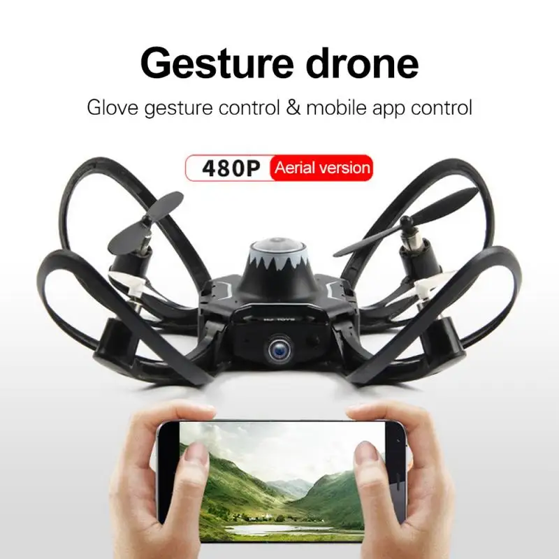 

Gesture Sensing Control Drone With LED Linghts Folding ABS Material Somatosensory APP Control High Air Pressure Setting Aircraft