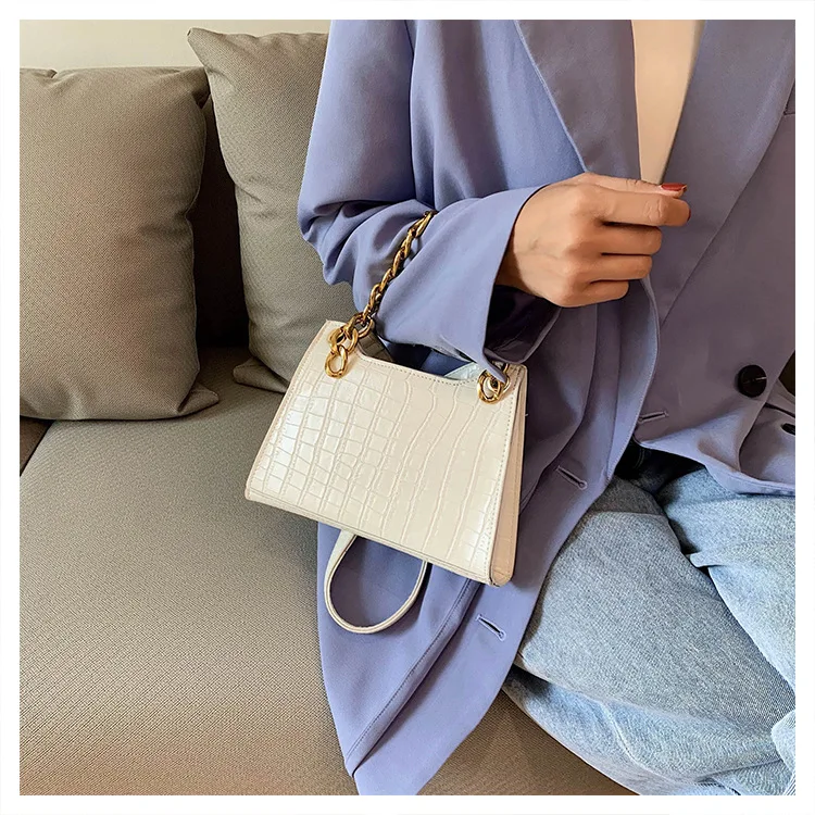 

Women's Bag Spring New Fashion All-Match Crocodile Pattern Baguette Bag France Special-Interest Shoulder Bag Underarm Bag