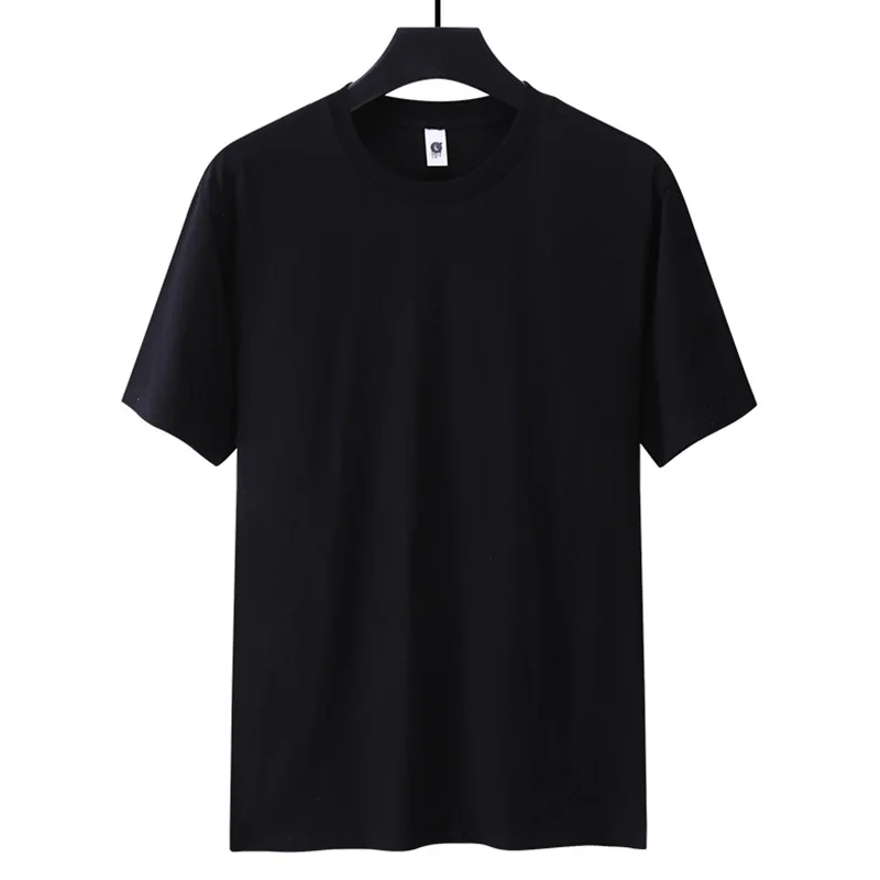 

Мужская Однотонная футболка с коротким рукавом и круглым вырезом, летнее пальто