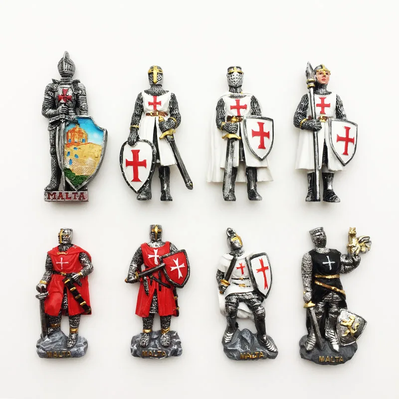 

QIQIPP Malta creative tourism commemorative decorative crafts painted samurai magnetic refrigerator stickers