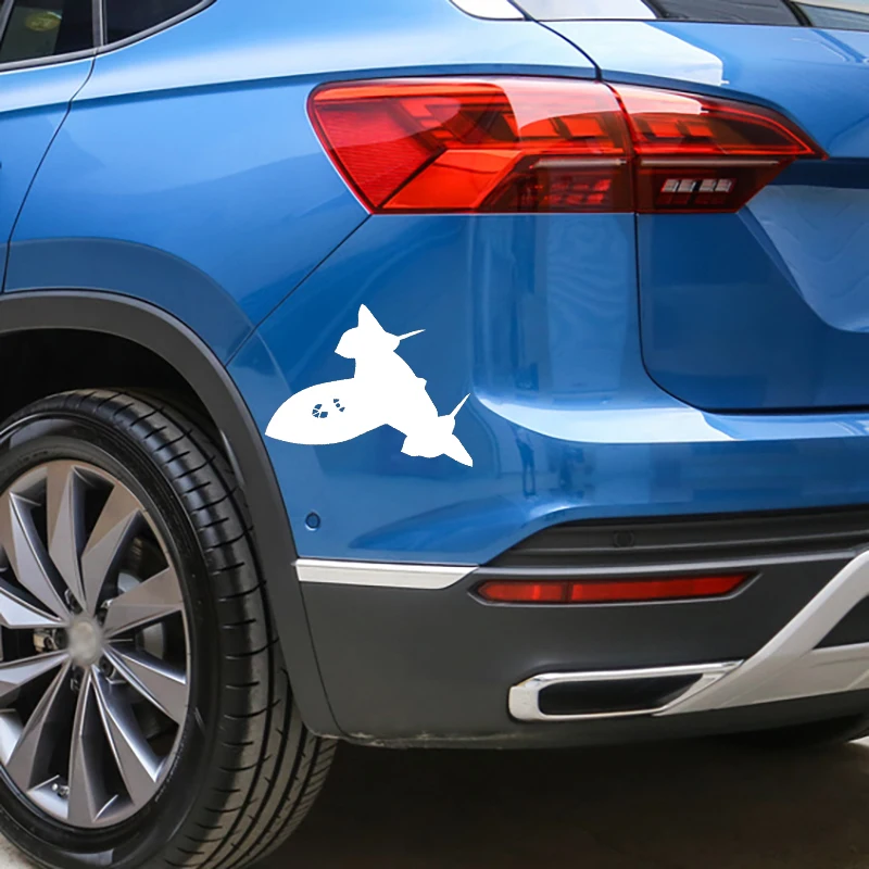 YJZT x 12 см самолёт креативные автомобильные наклейки заднего фонаря для