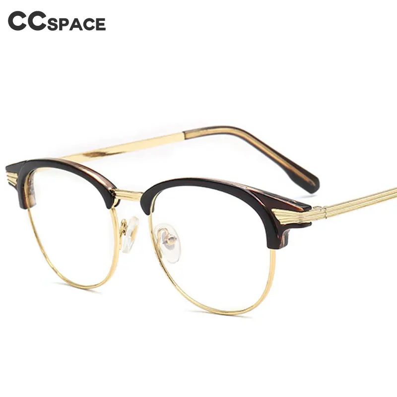 47160 круглые художественные Ретро металлическая полуоправа очки оправа оптика