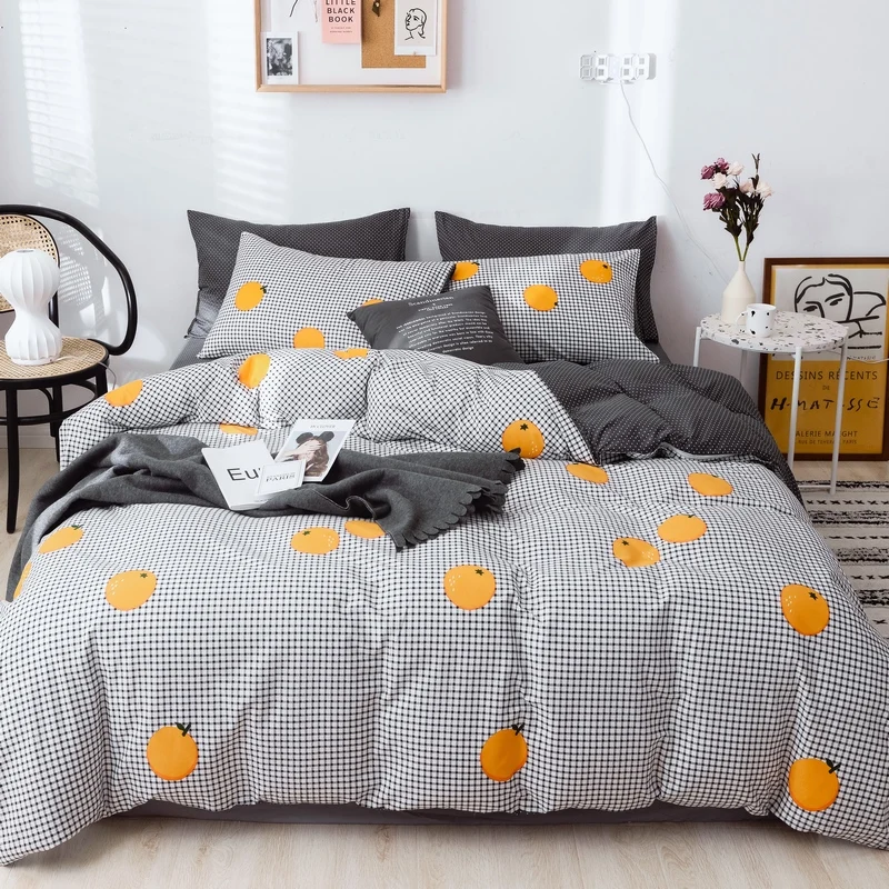 Оранжевое постельное белье наволочка пододеяльник комплекты из 100% хлопка