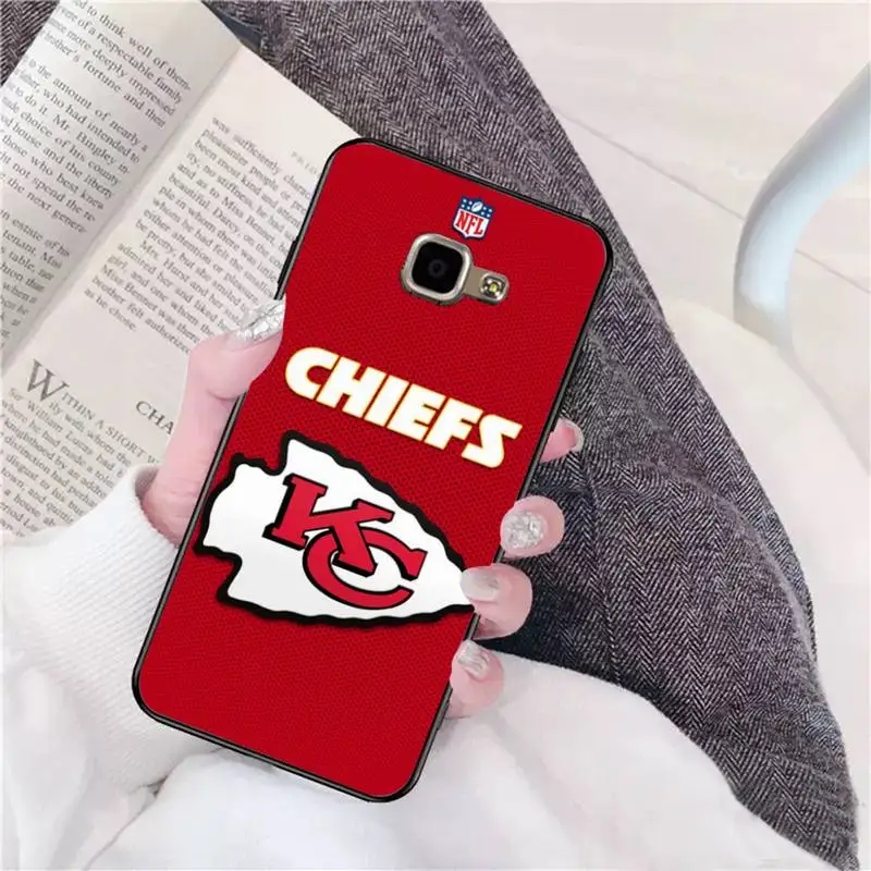 

Kansas City Chiefs Black TPU Phone Case For Samsung A 9 10 20 30 40 M20 S 30 31 J5(2015) J5prime 6 7 Plus
