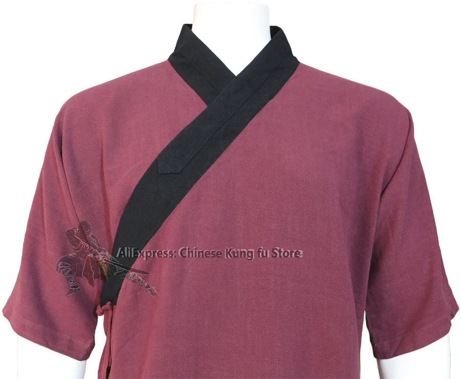 Толстая хлопковая форма шаолин кунг фу монах халат боевые искусства костюм Тай