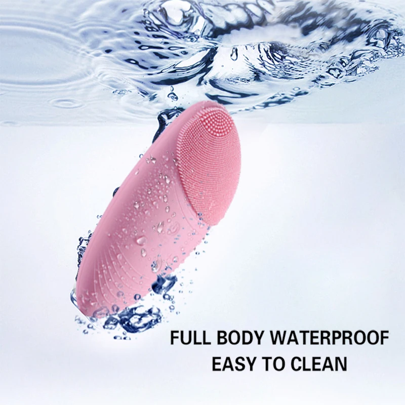 Щетка для чистки лица электрическая Силиконовая Водонепроницаемая мини машинка