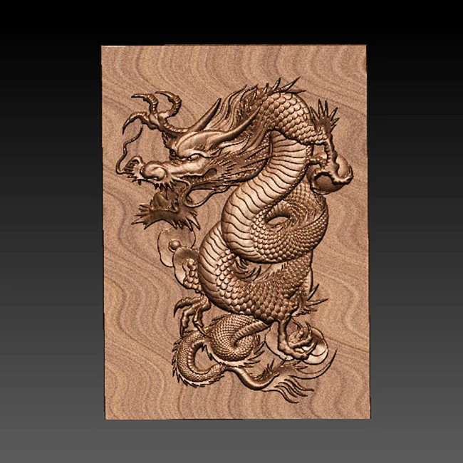 3d модель рельеф для ЧПУ или 3D принтеров в STL file Dragon relief|Запчасти