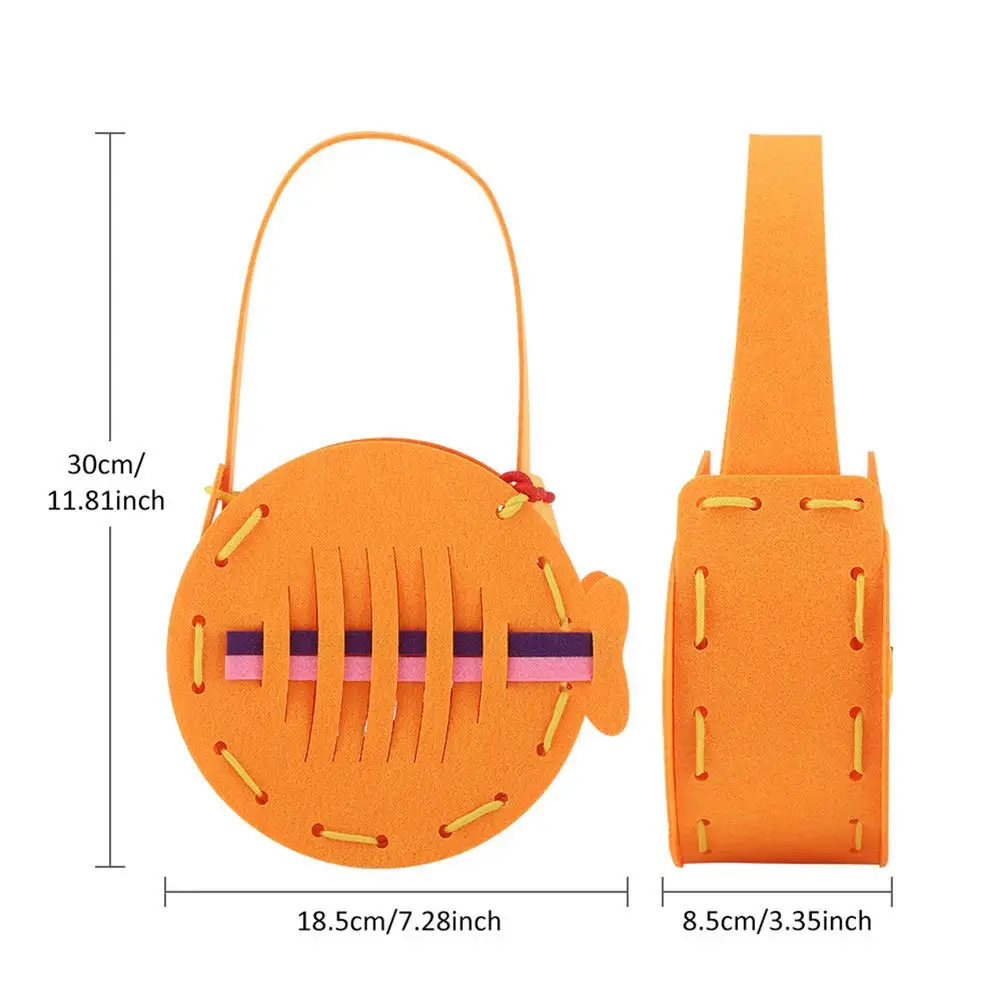 

Wool Felt Handbag DIY Handmade Material Package Woven Fabric Children's Early Education Toys Novelty Felt Weaving Teaching Toys