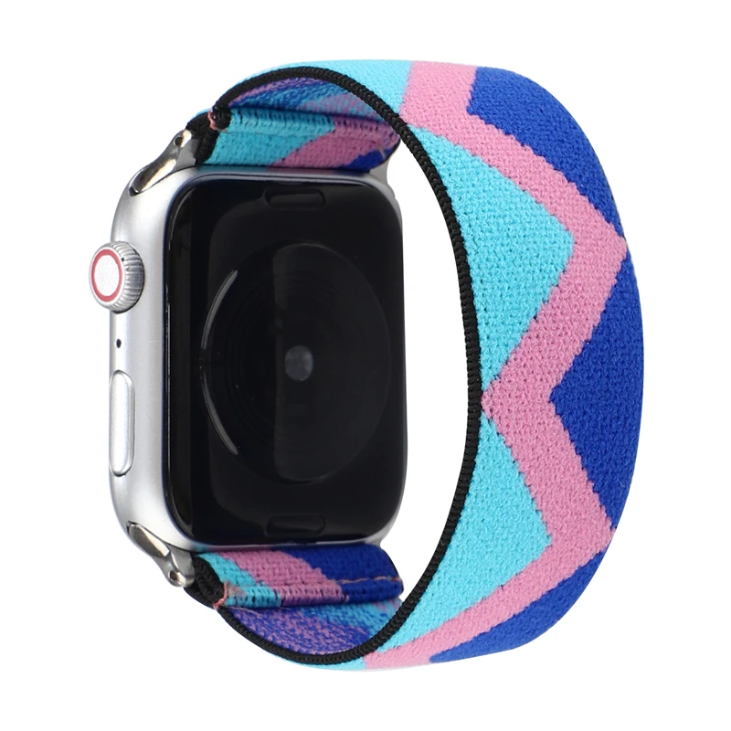 Эластичный тканевый браслет для Apple watch band SE 7 6 5 4 41 мм 45 40 44 ремешок iwatch series 3 2 38 42