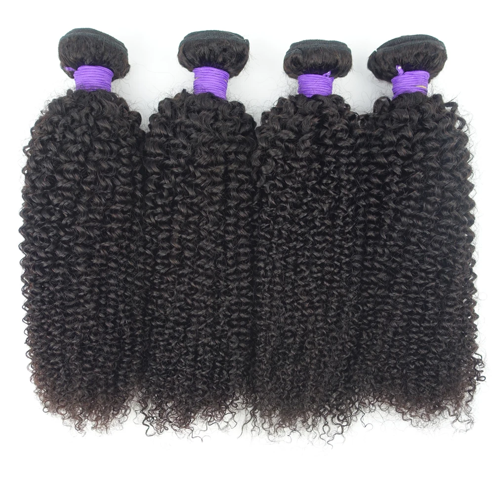 

Kinky Curly Peruvian Human Hair Virgin Hair wave 3 Bundles Hair Weaves Natural Color Remy Human Hair Extensions