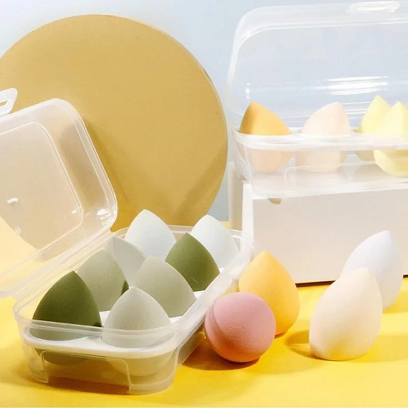 

8pcs New Beauty Egg Set Gourd Water Drop Puff Makeup Beauty Dry Set Tool Puff Colorful Sponge Use and Cosmestic Wet Cushion M4H9