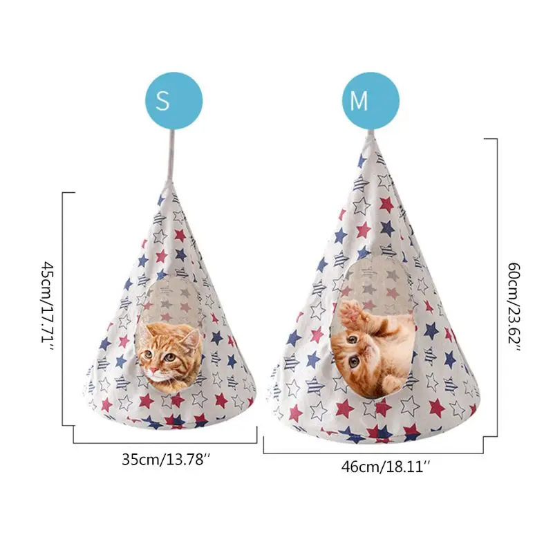 

Comfortable Hanging Cat Hammock Bed Cat House Kitten Tent Rest Bed Mat Seat Cushion Pet Perch Toy Shelf Supplies