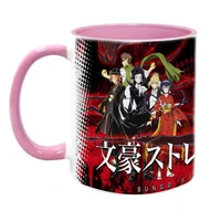 bungou stray dogs coffee mug pink ceramic creative milk tea cup office water cup home milk mug