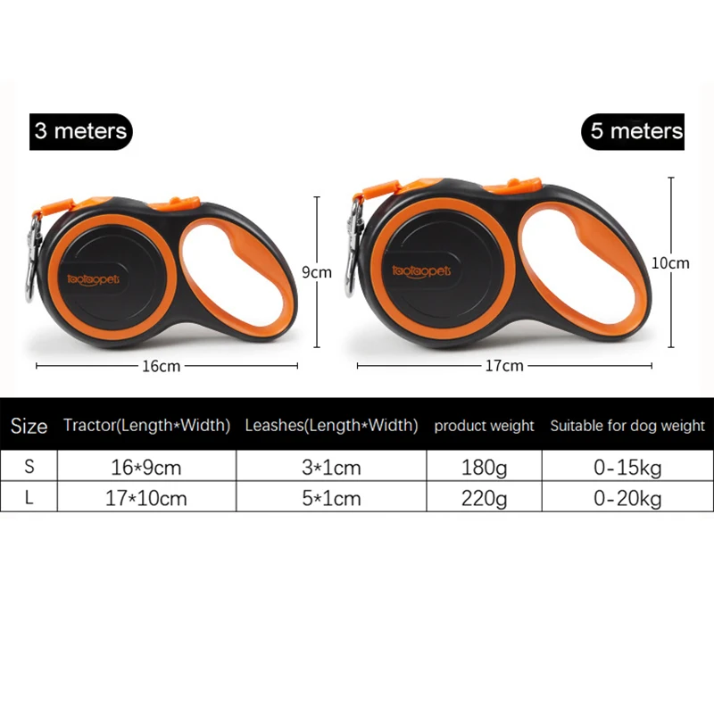 3 м/5 м автоматический выдвижной собачий поводок для маленьких средних собак выгула поводки питомцев бега