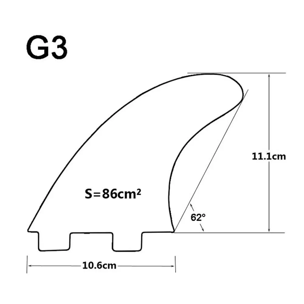 Hobbylan FCS G3 G5 G7 Quillas Keels Стекловолоконные двигатели для серфинга руль плавники 3 шт.