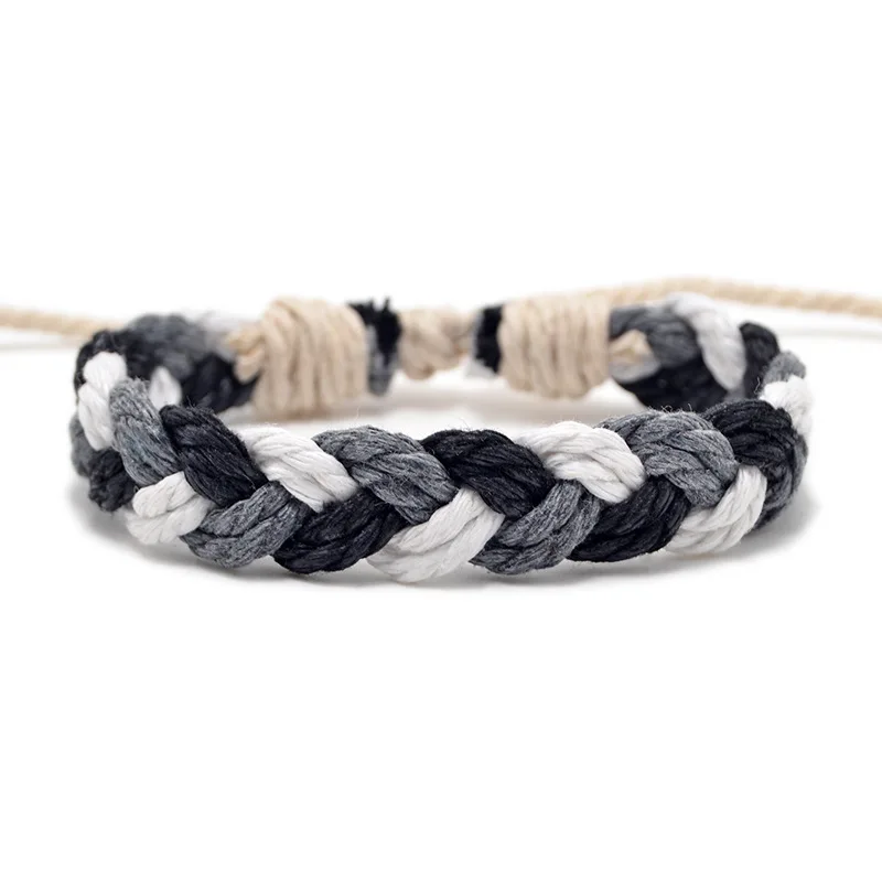 Красочные Плетеные браслеты дружбы веревка браслет для женщин Boho ручной работы