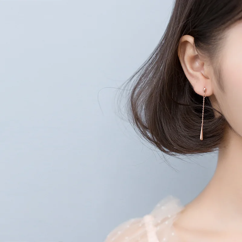 Женские серьги-подвески в виде капли из серебра 925 пробы | Украшения и аксессуары